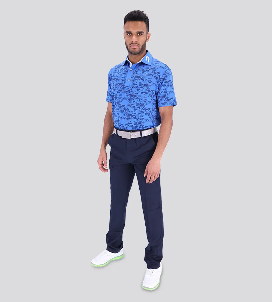 Blue Camouflage Polo Shirt