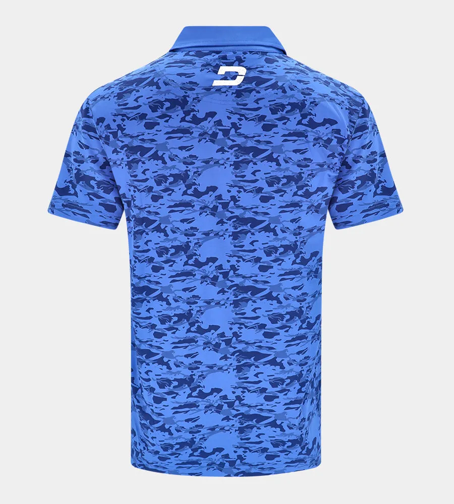 Blue Camouflage Polo Shirt