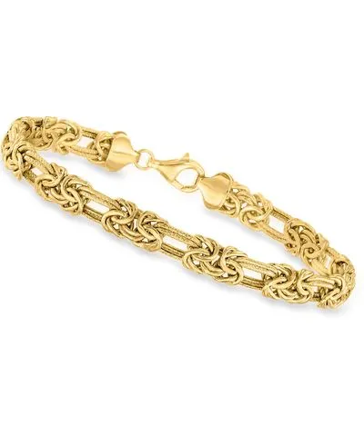 Canaria Fine Jewelry Canaria 10kt Yellow Gold Flat Modified Byzantine Bracelet