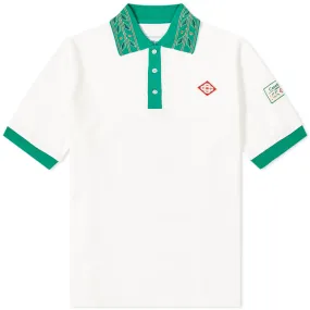 Casablanca Laurel Classic White Polo Shirt