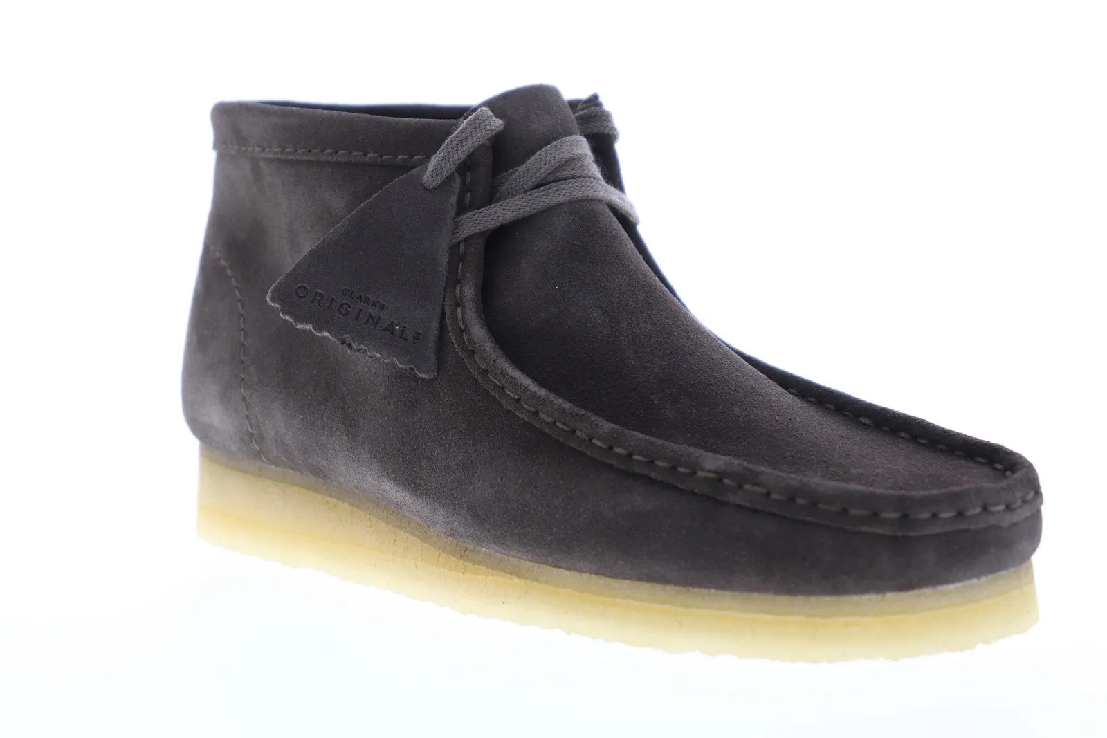 Clarks Wallabee Boot Men's Gray Suede Slip On Chukkas Boots