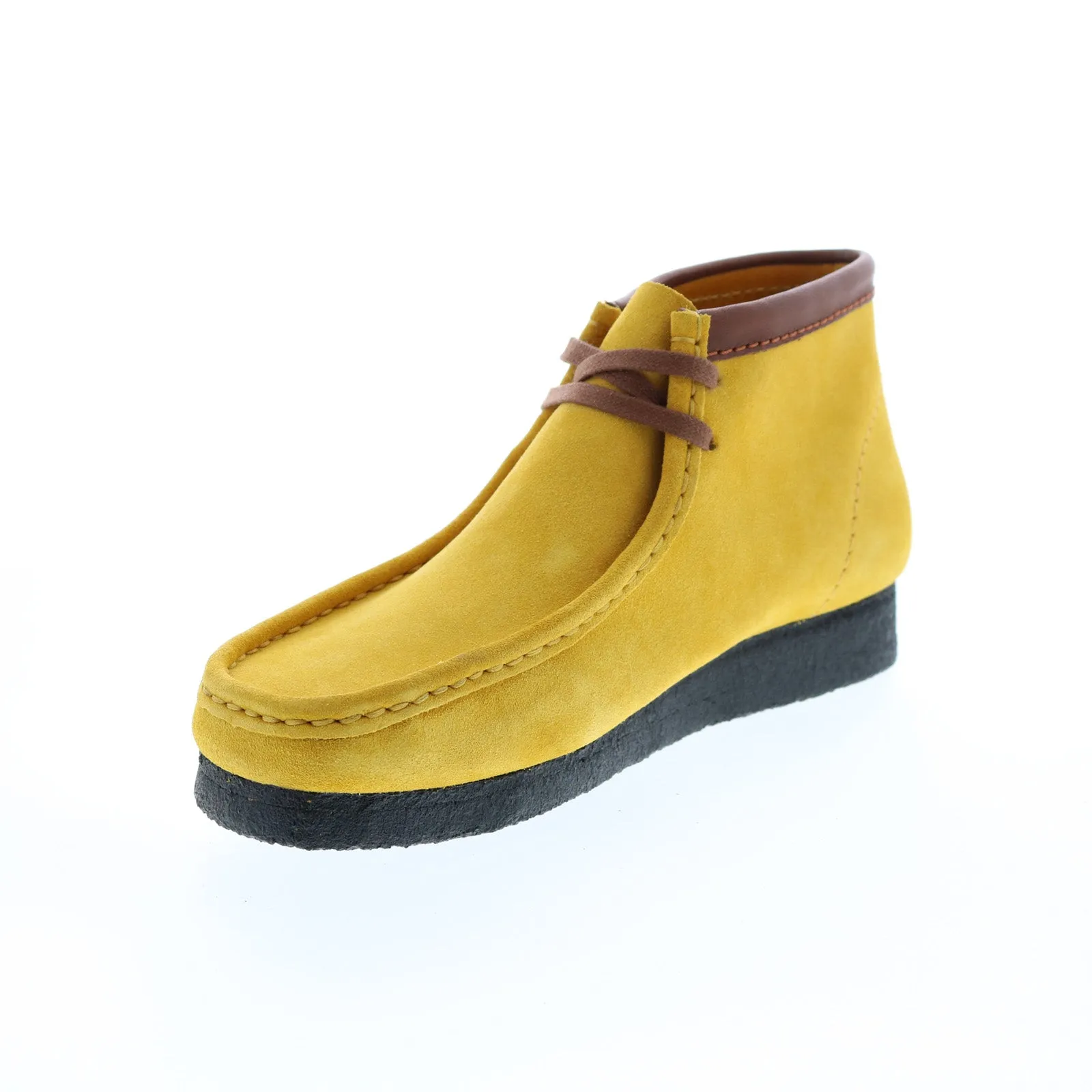 Clarks Wallabee Wu Wear Wu-Tang Clan 26142385 Mens Yellow Suede Chukkas Boots