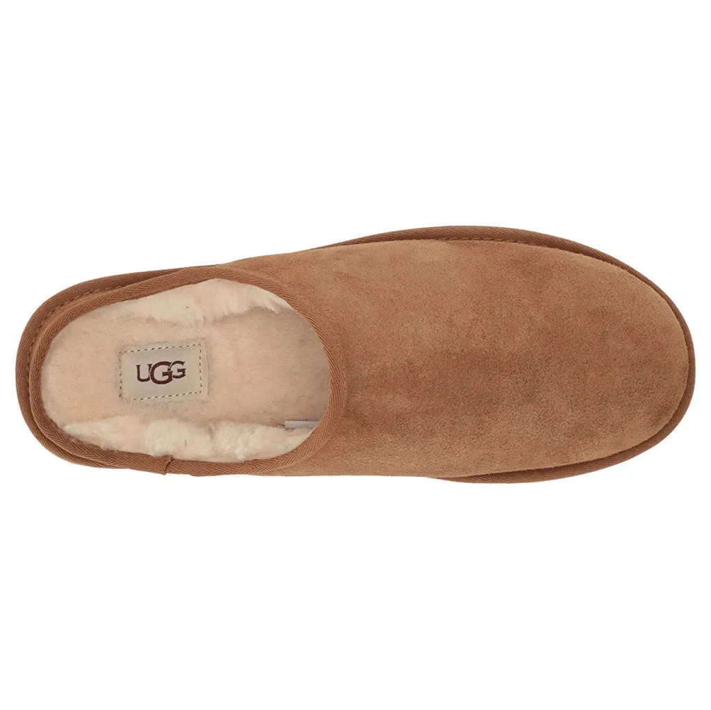 Classic Slip-on Suede Sheepskin Men's Slippers