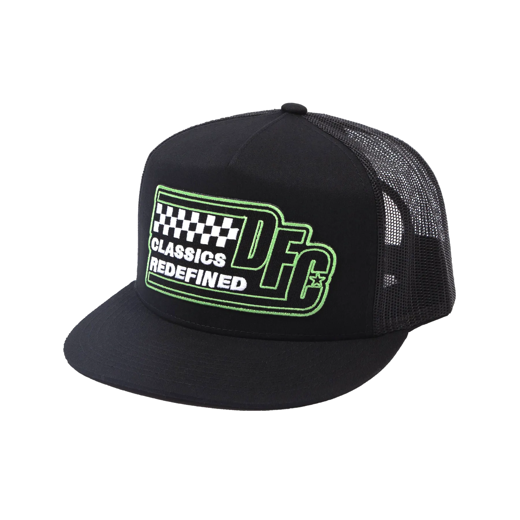 Classics Redefined Flat Bill Trucker Snapback - Black