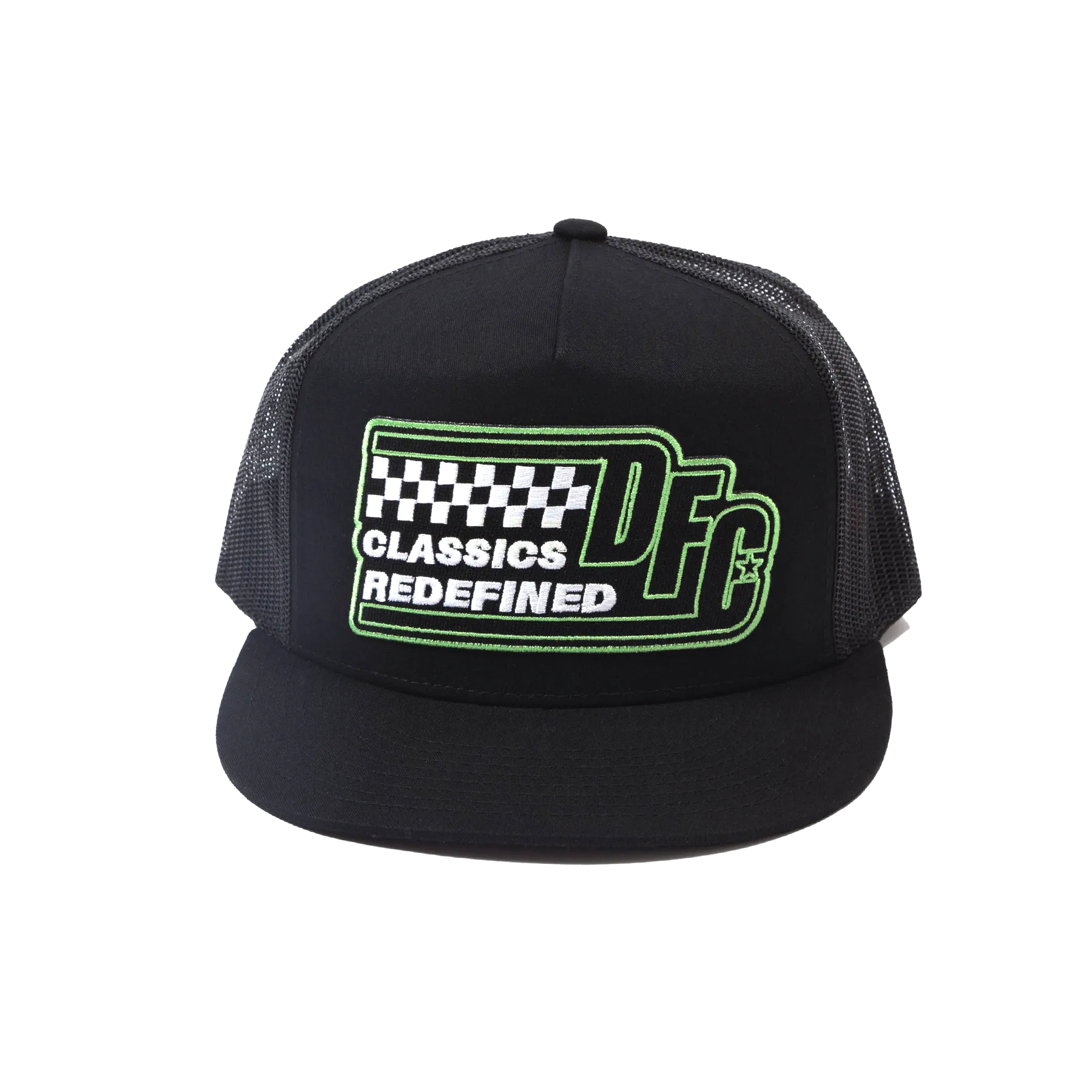 Classics Redefined Flat Bill Trucker Snapback - Black