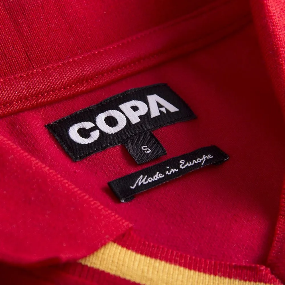 COPA Football - Spain Retro Football Shirt 1988 + A. Iniesta 6 (Photo Style)