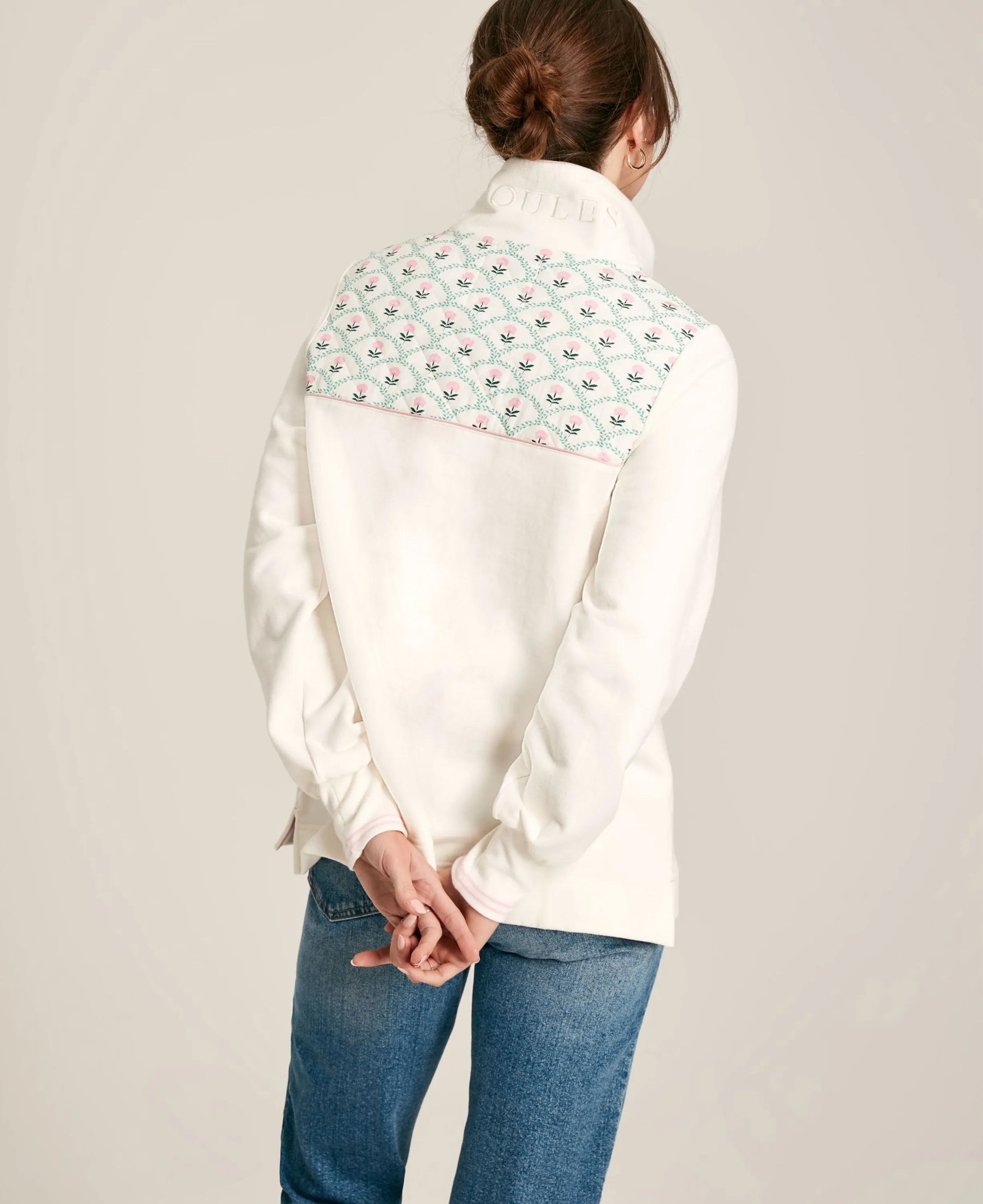 Cream Funnel Neck Sweatshirt from Burnham