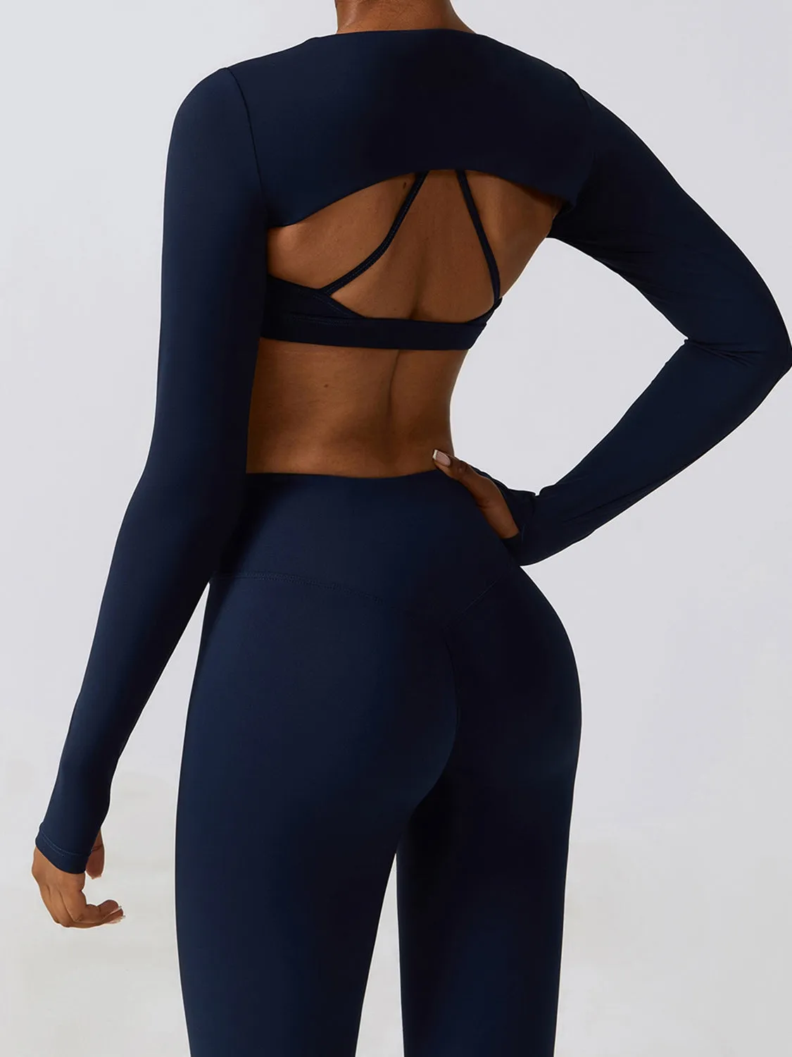 Cropped Long Sleeve Sports Top