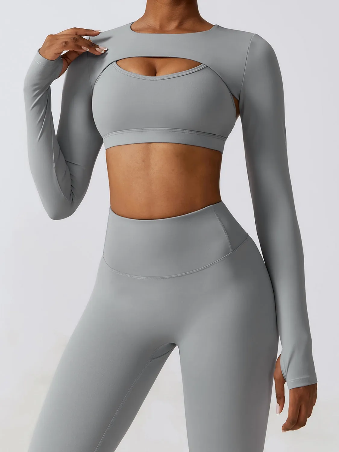 Cropped Long Sleeve Sports Top