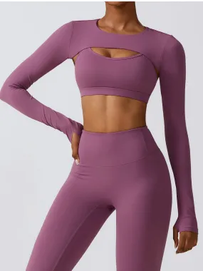 Cropped Long Sleeve Sports Top