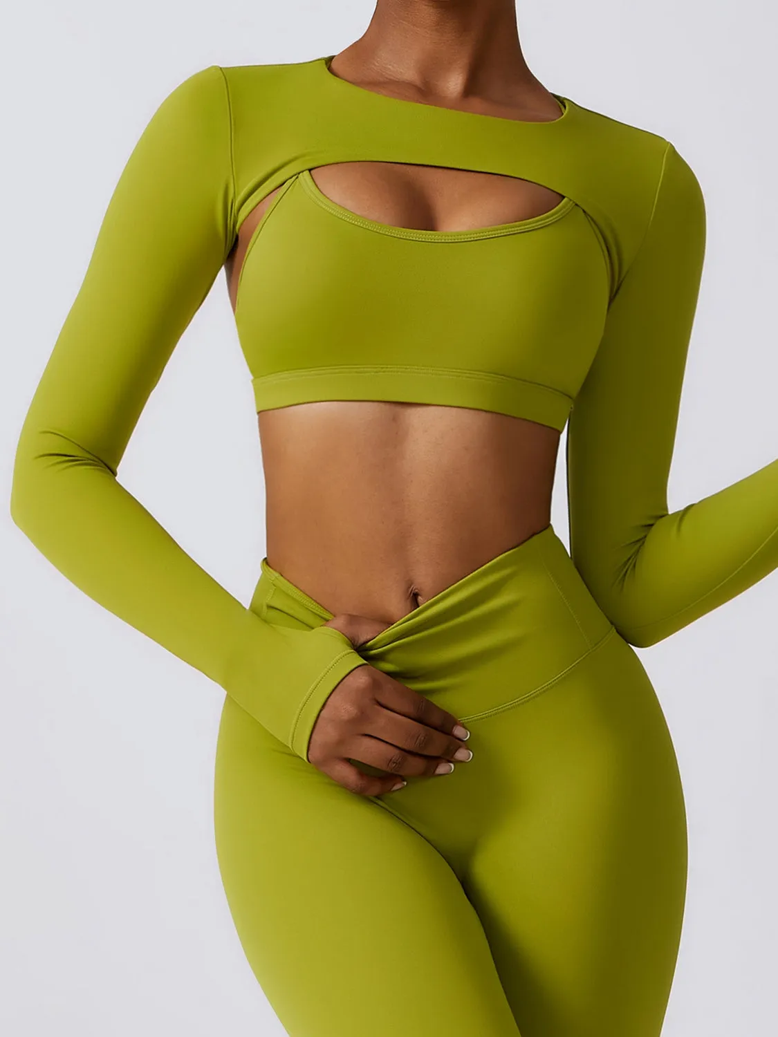 Cropped Long Sleeve Sports Top