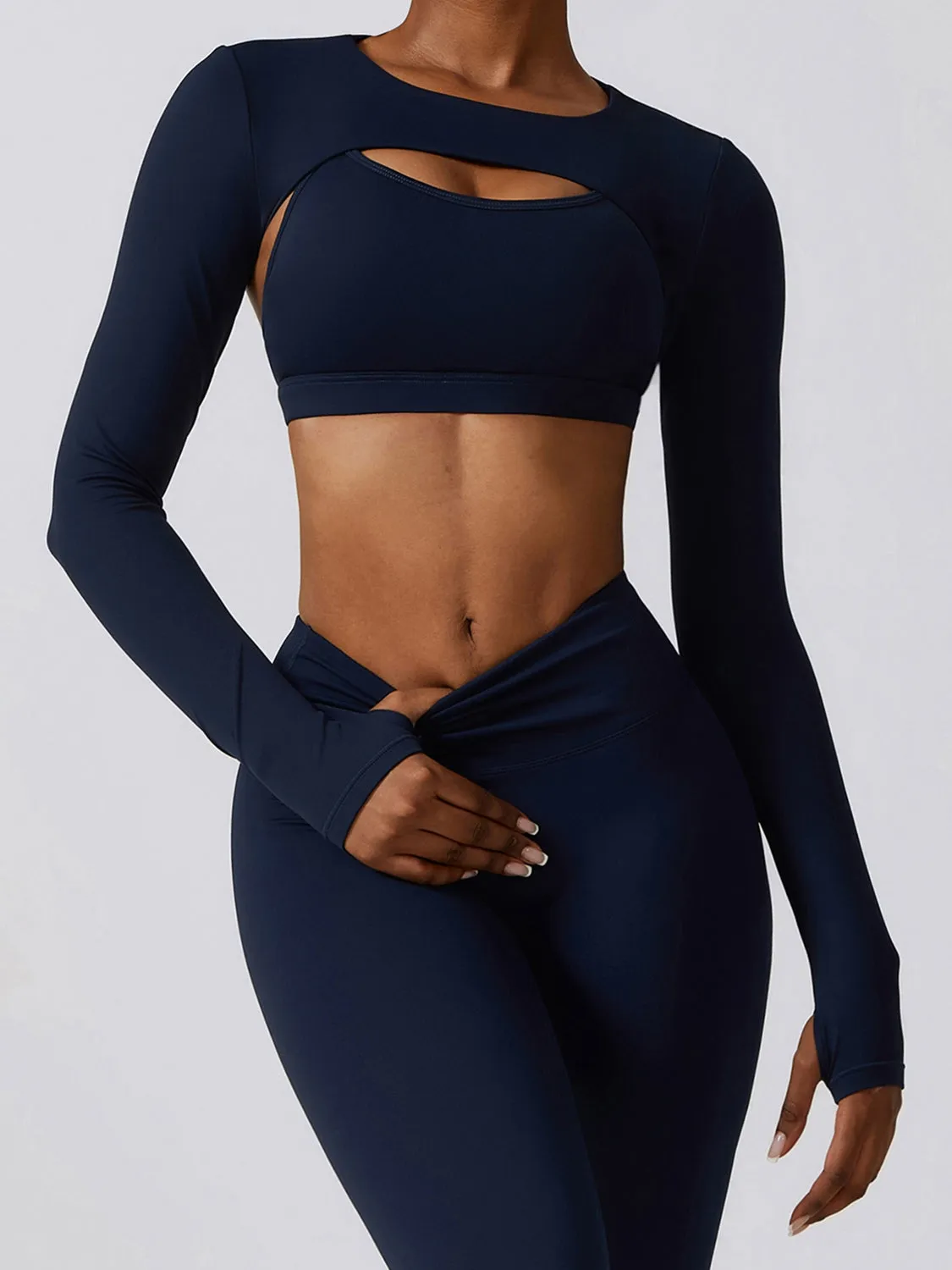 Cropped Long Sleeve Sports Top