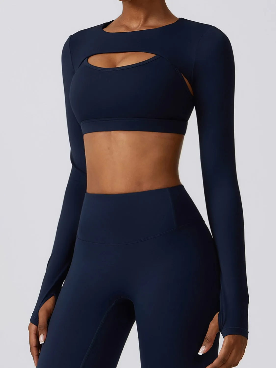 Cropped Long Sleeve Sports Top