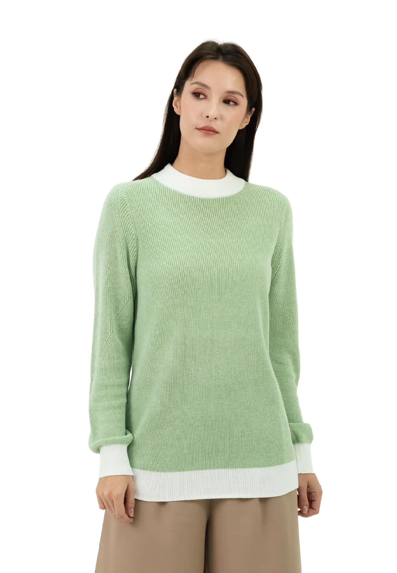 DAISY By VOIR Knit Top with Contrast Trim