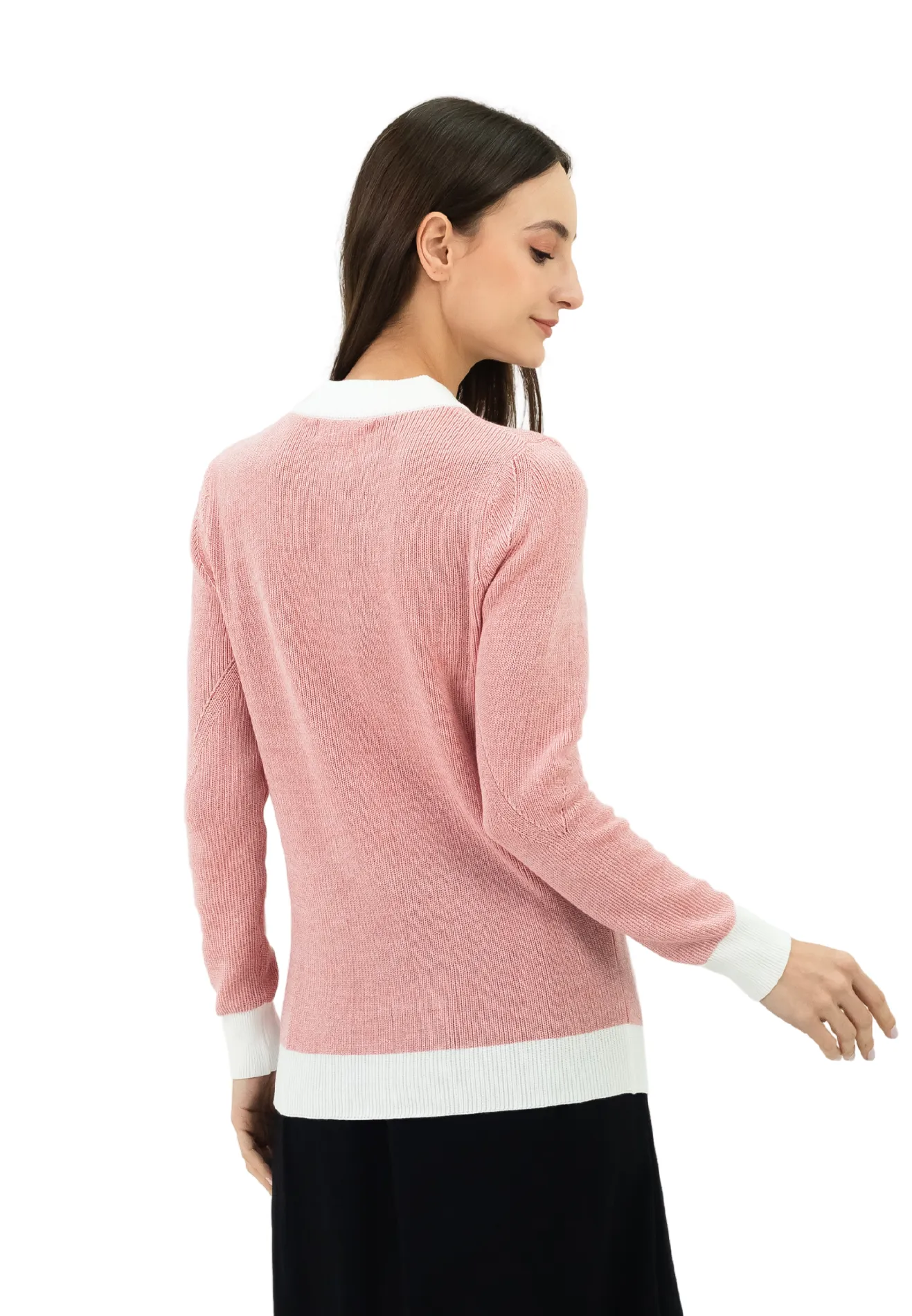 DAISY By VOIR Knit Top with Contrast Trim