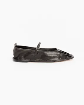 Dansa Ebony Mary Jane Flat with Pleated Toe