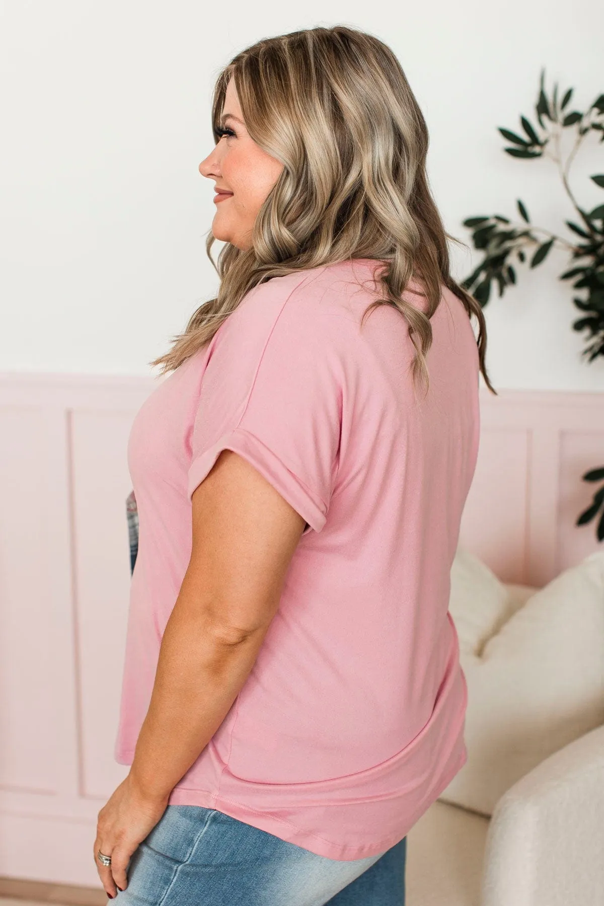 Pink Knit Top with Days Spent Together