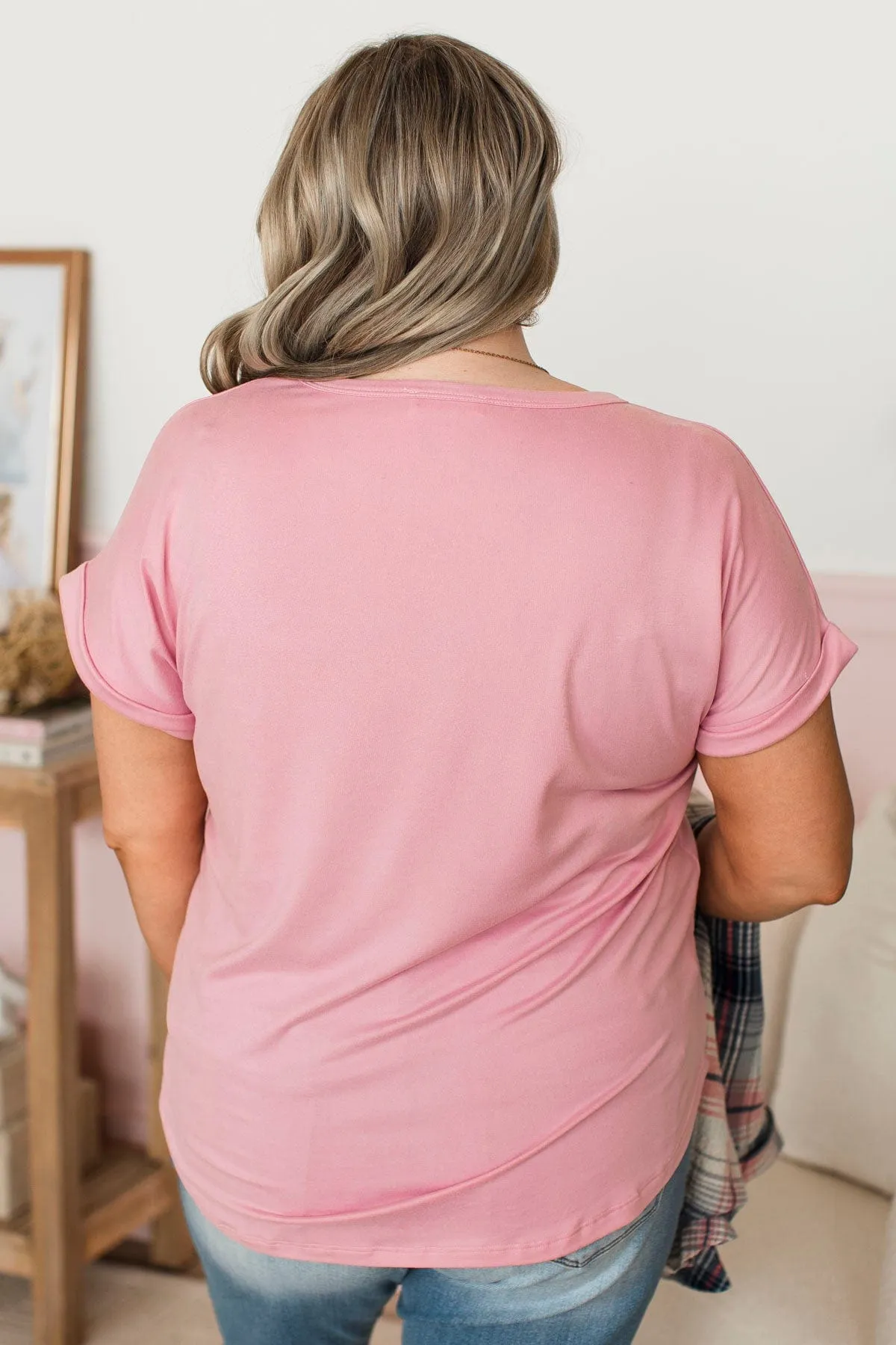 Pink Knit Top with Days Spent Together