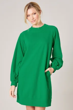 Deanna French Terry Knit Sweatshirt Mini Dress