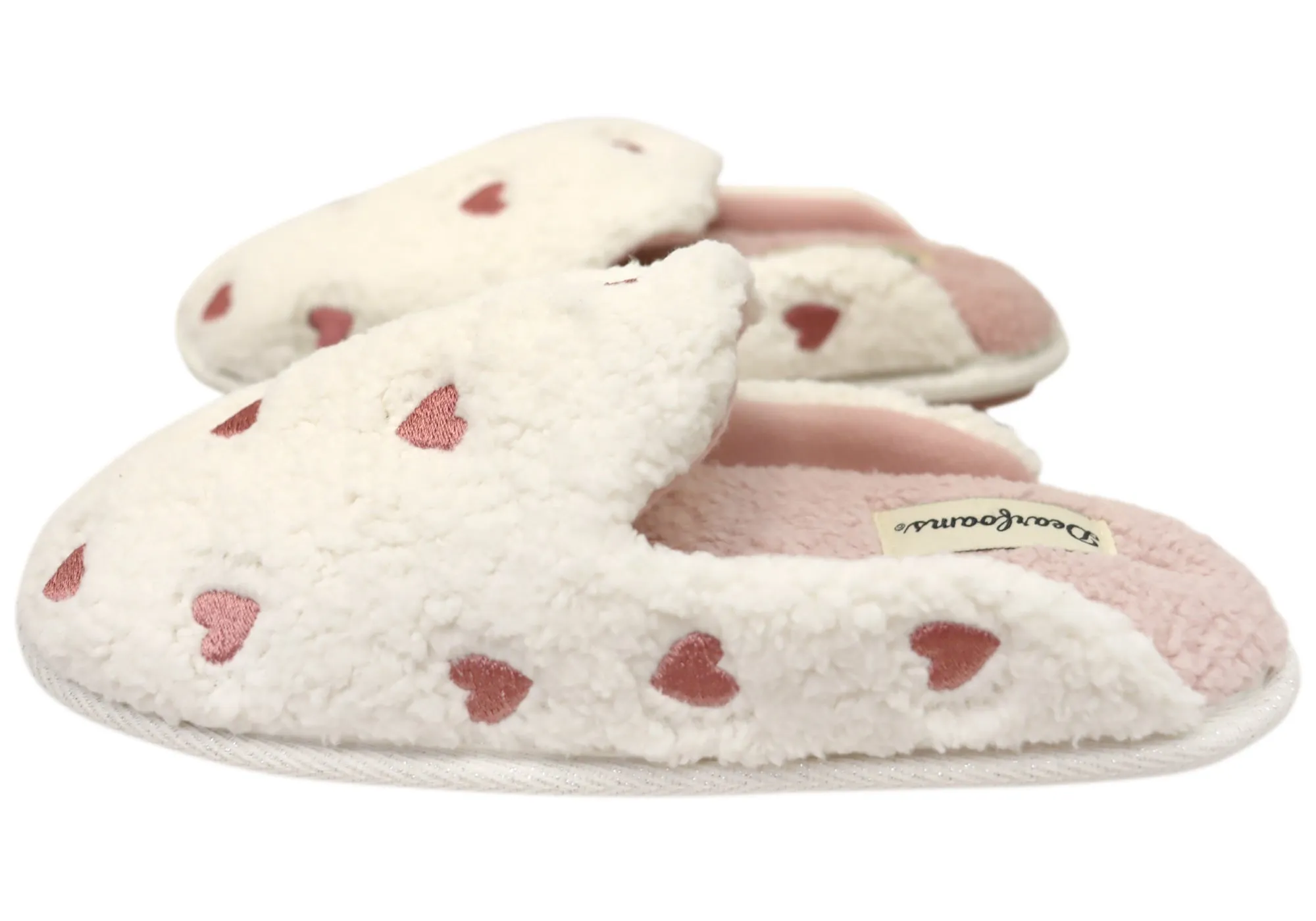 Dearfoams Womens Comfortable Open Back Scuff Slippers