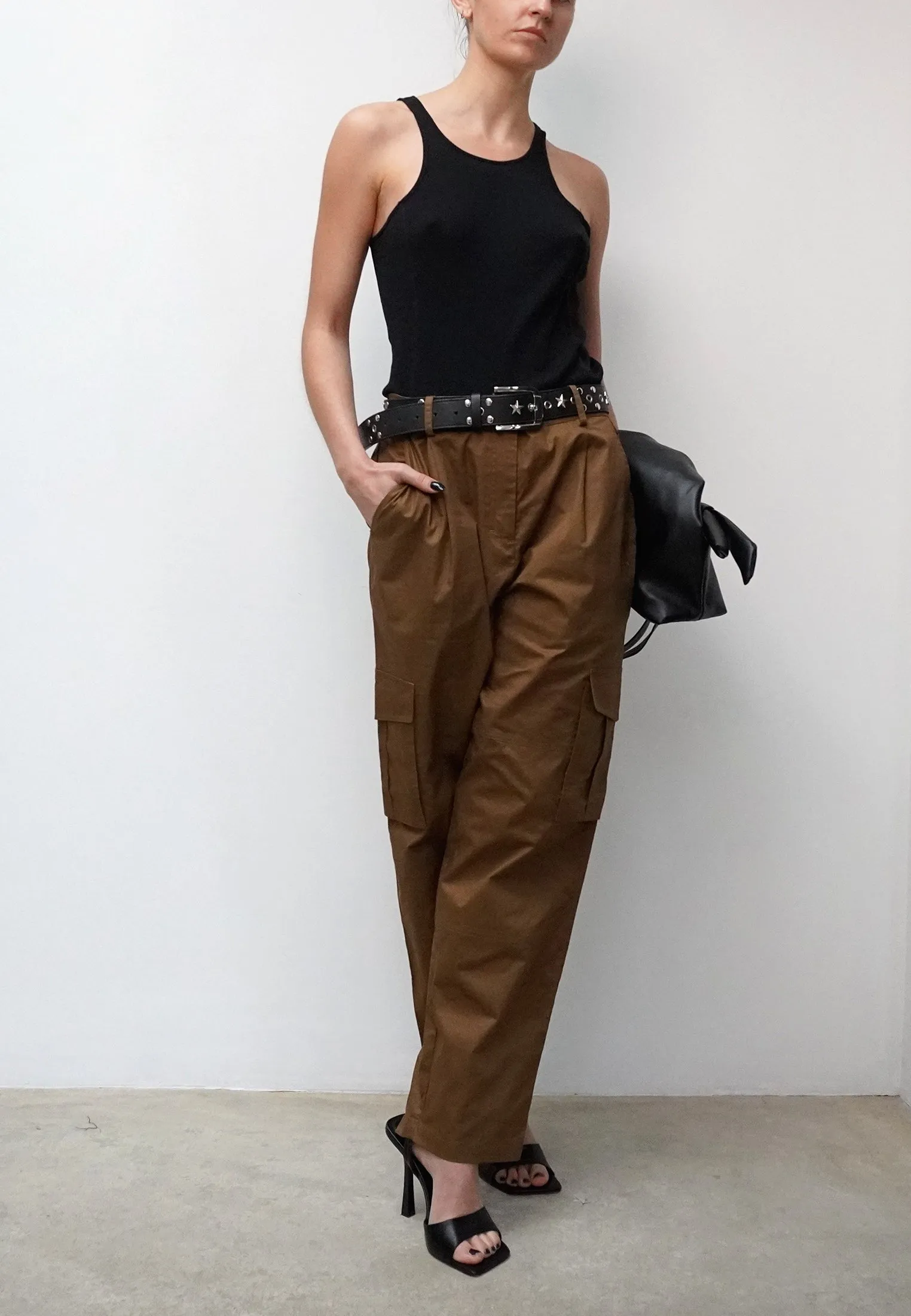 DESTINY BROWN CARGO TROUSERS