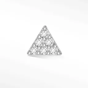 Diamond Pyramid Flat Back Earrings