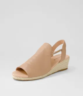 DIANA FERRARI Hlensia Latte Leather Espadrilles