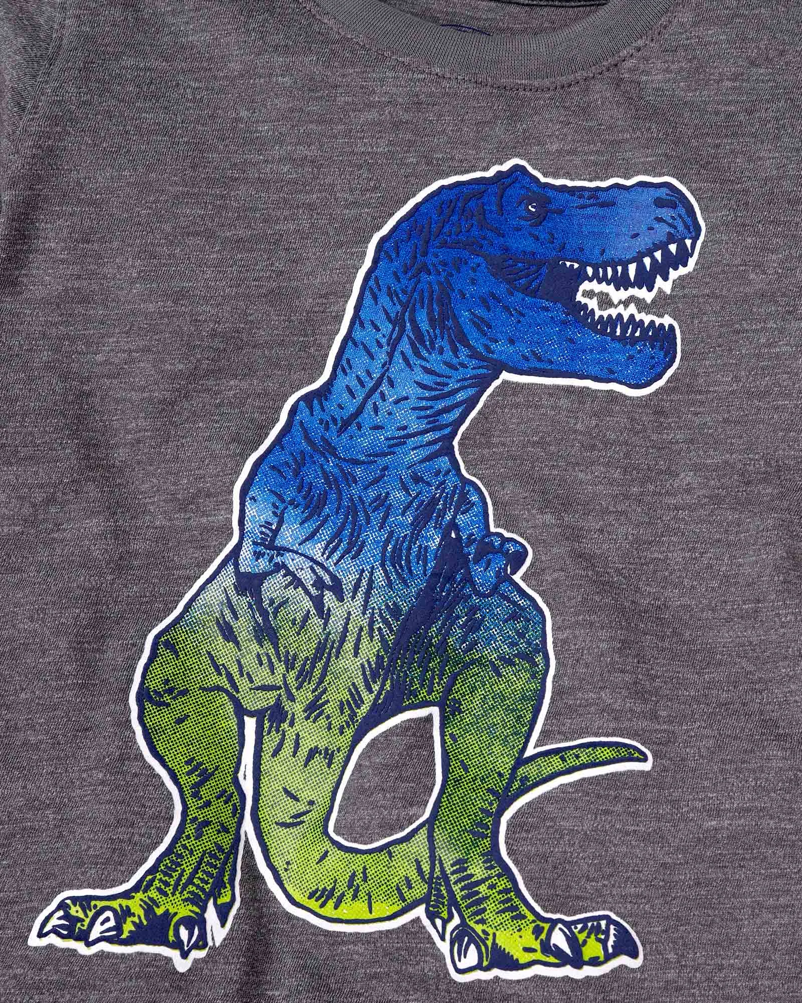 T-Shirt with Dinosaur Print