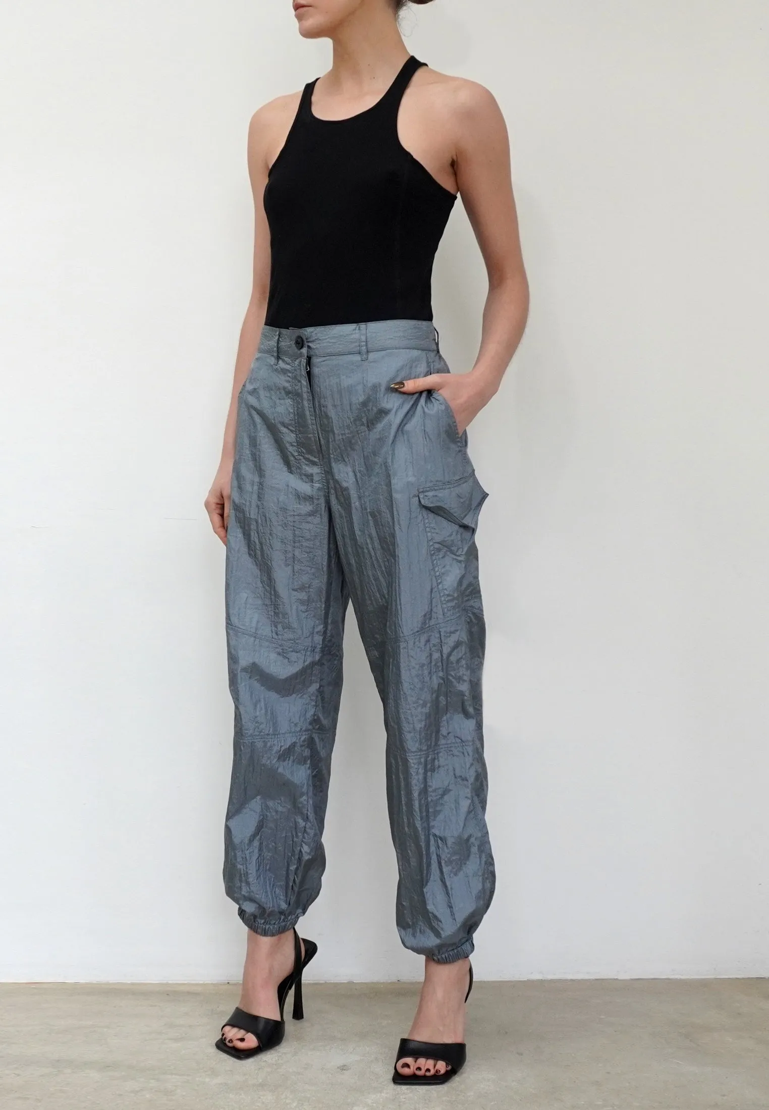 DISTANCE GREY CARGO TROUSERS