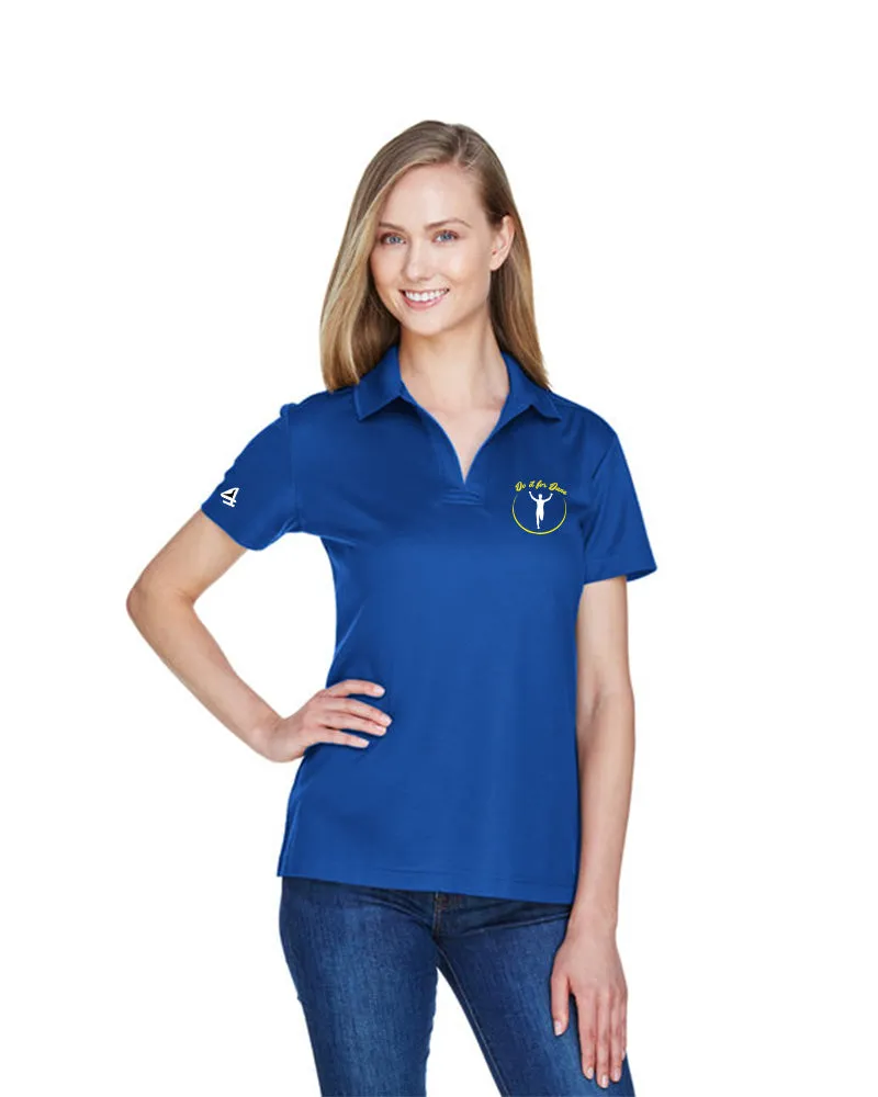 DO IT FOR DANE Women's Embroidered Plaited Polo