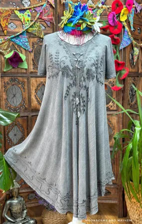 Dove Grey Claudine Plus Size Tunic Dress - GR