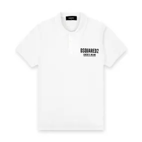 DSQUARED2 White Ceresio9 Polo Shirt