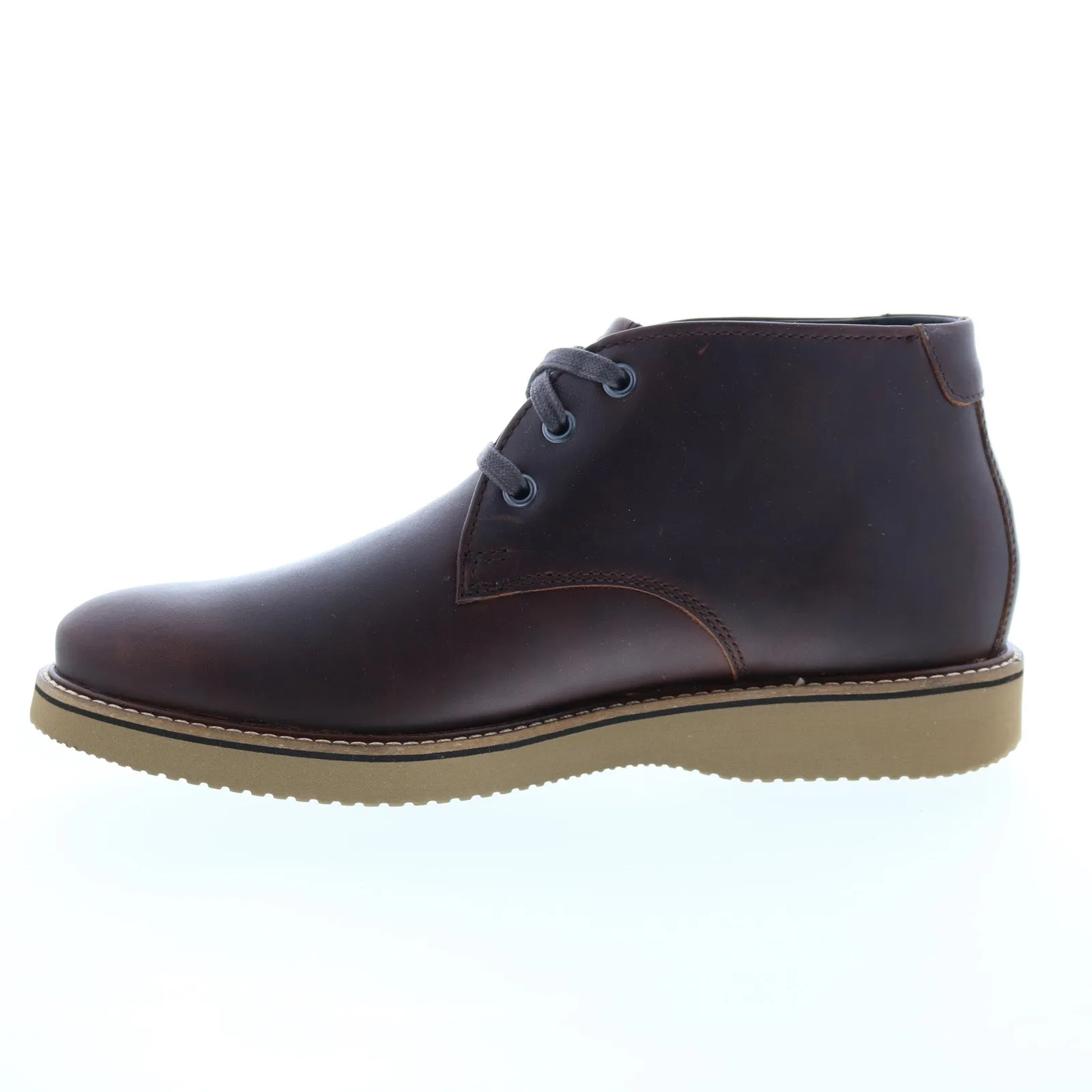 Dunham Clyde Brown Leather Wide Chukka Boots-Mens.