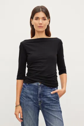 Elora Fitted Tee - Off Shoulder