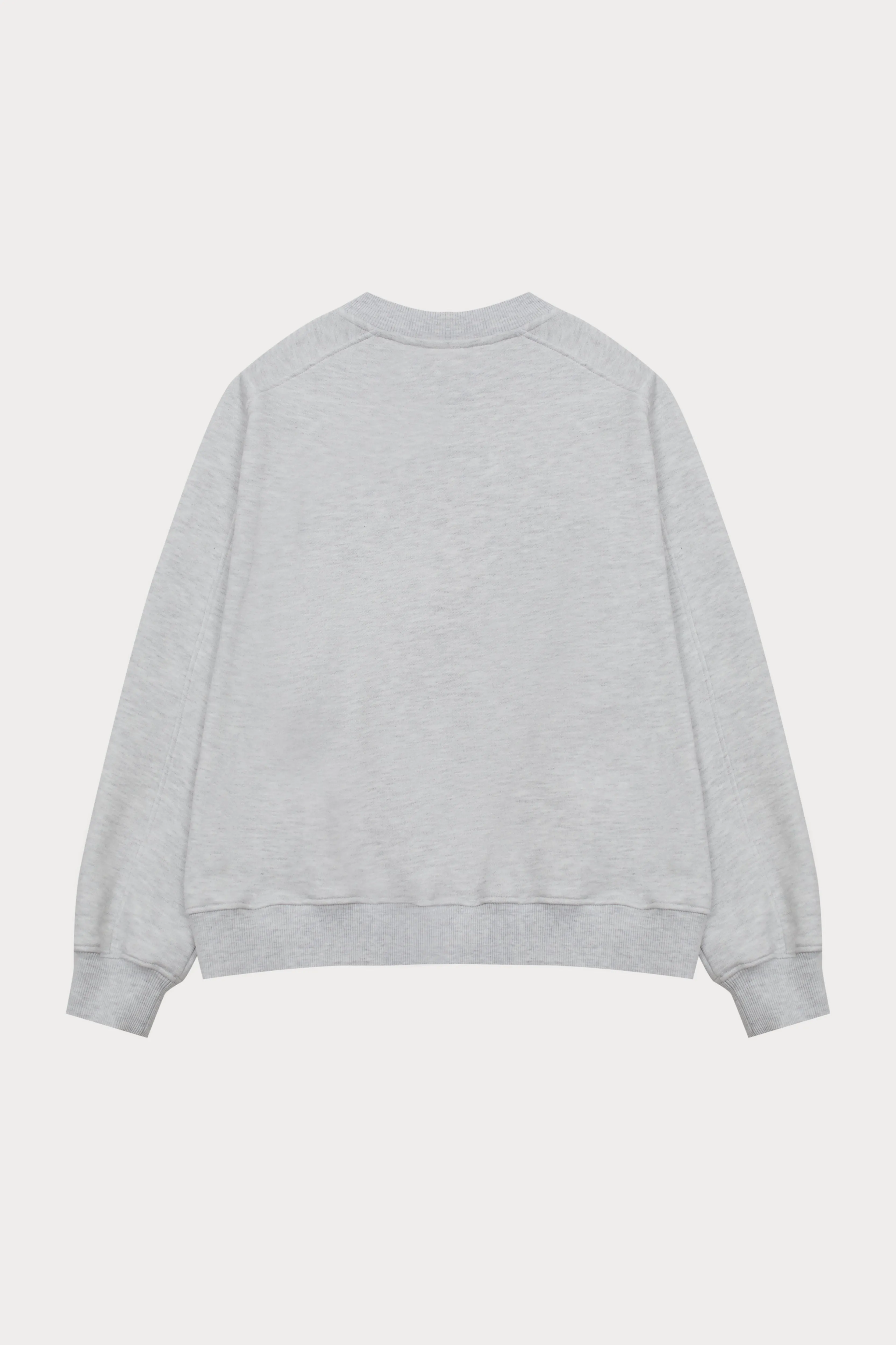 EMBOSSED SWEATSHIRT - GREY MARL