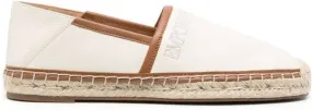 Emporio Armani logo-band leather espadrilles Neutrals