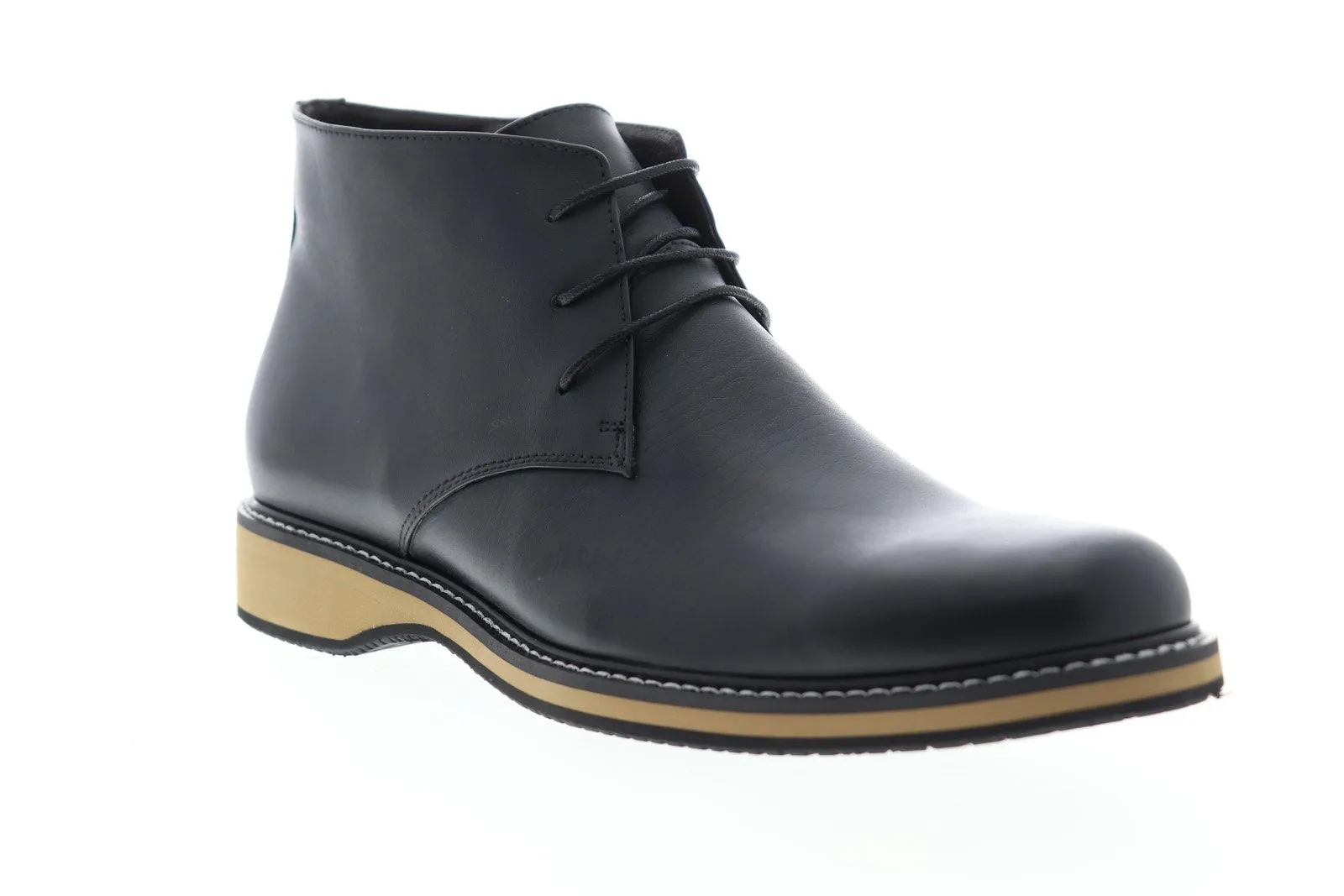 English Laundry Men's Black Leather Chukka Boots - Haddock EK503S72