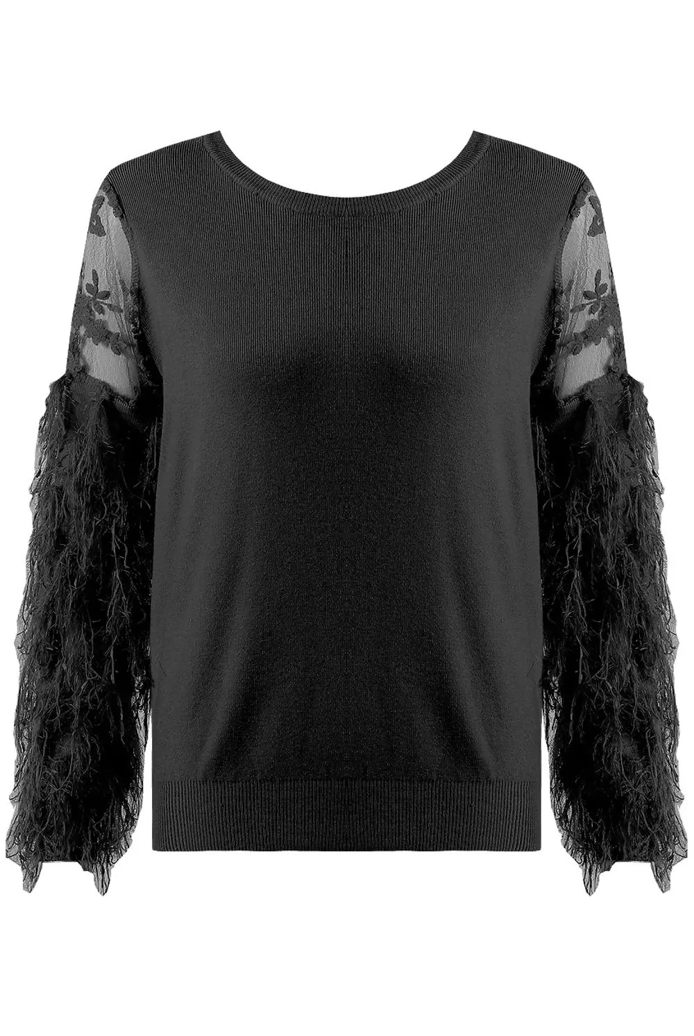 Lace Insert Feather Sleeve Jumpers Bundle