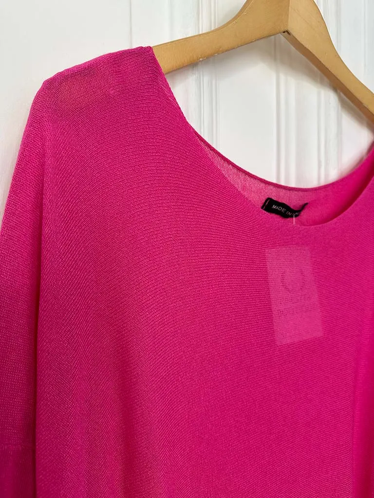 Hot Pink Fine Knit