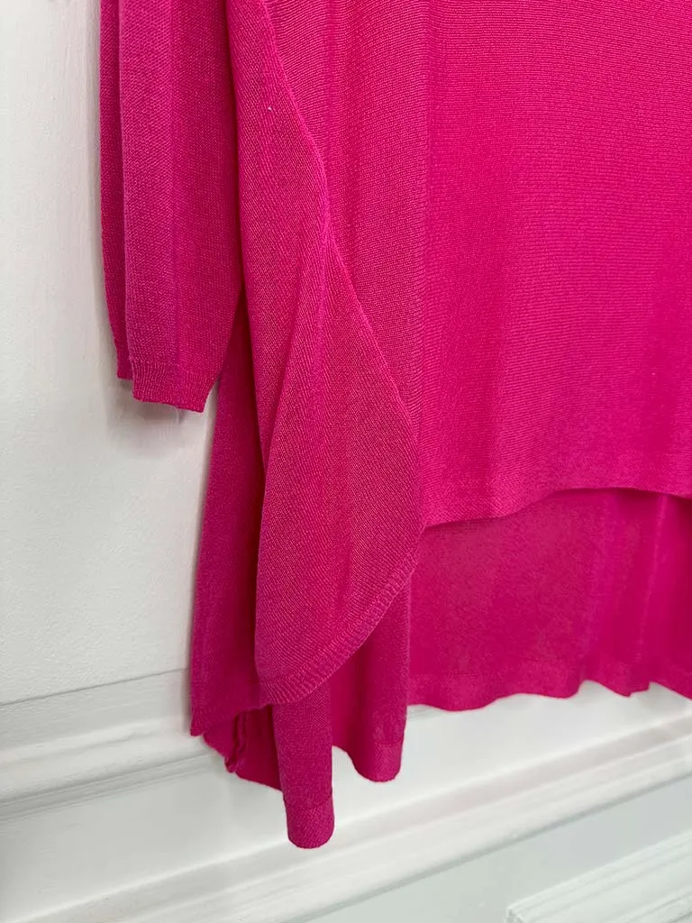 Hot Pink Fine Knit