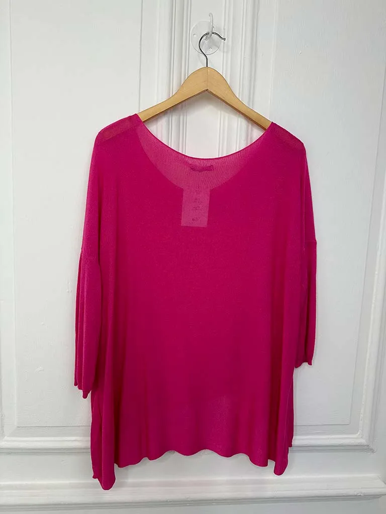 Hot Pink Fine Knit