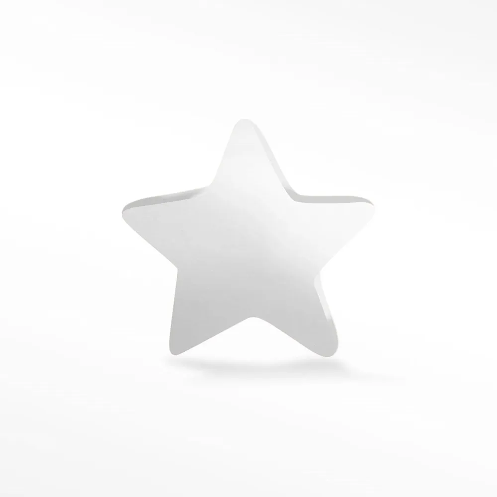 White Gold Star Crossed Earring