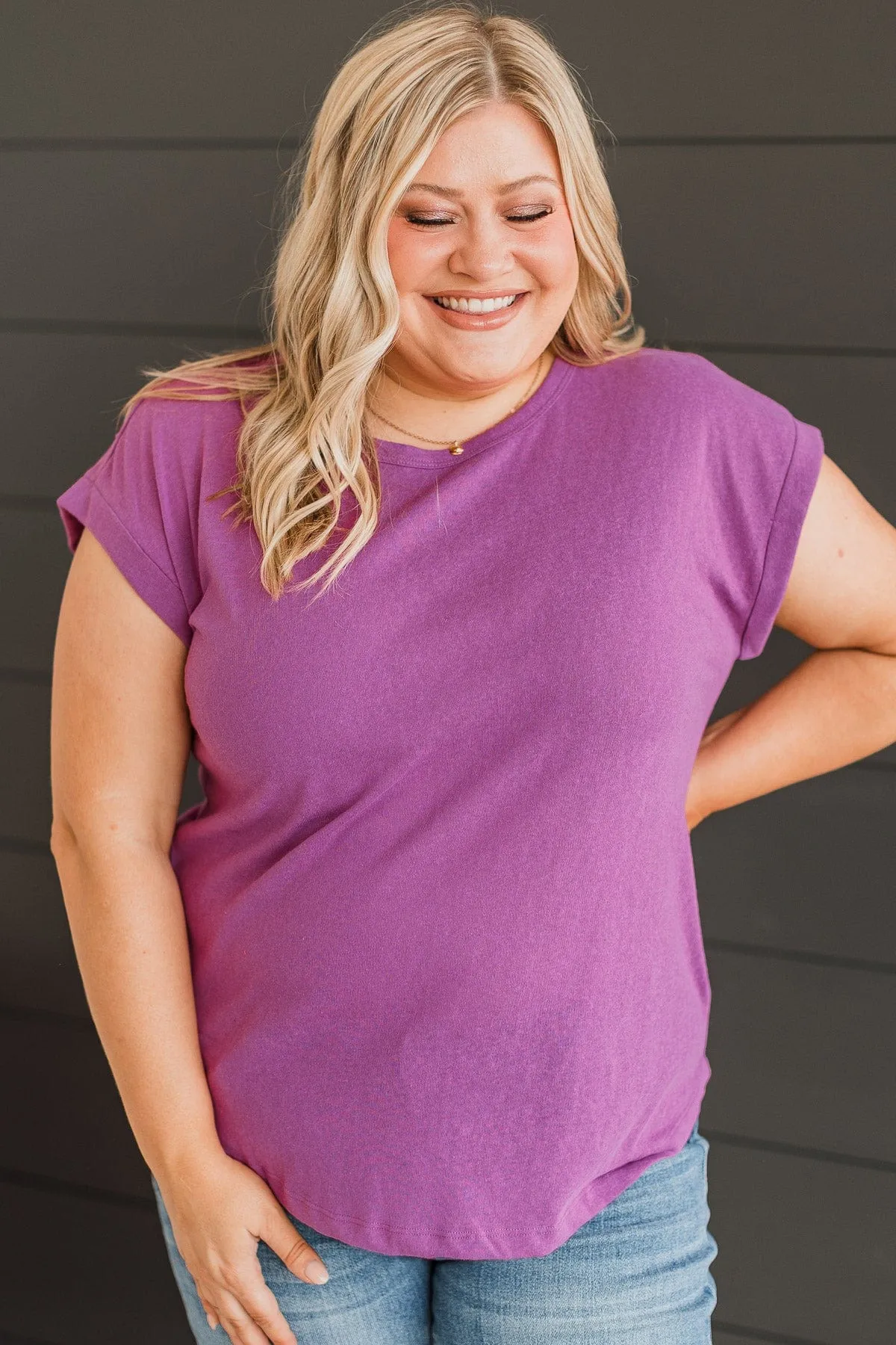 Dark Orchid Knit Top for Enduring Bliss