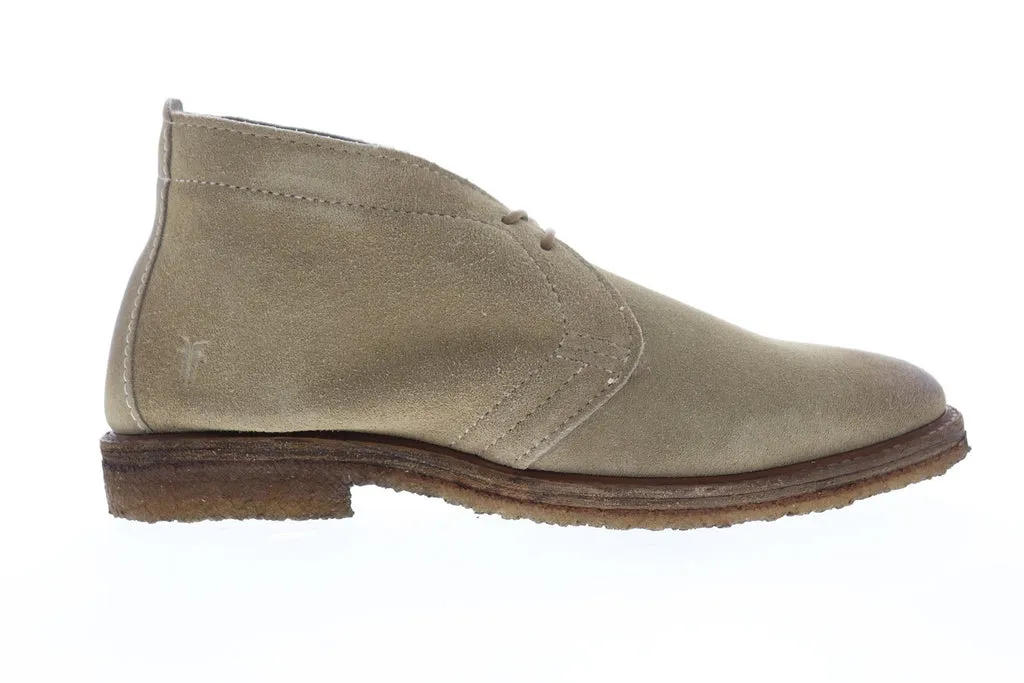 Frye Carter Chukka 87942 Mens Beige Tan Suede Lace Up Chukkas Boots