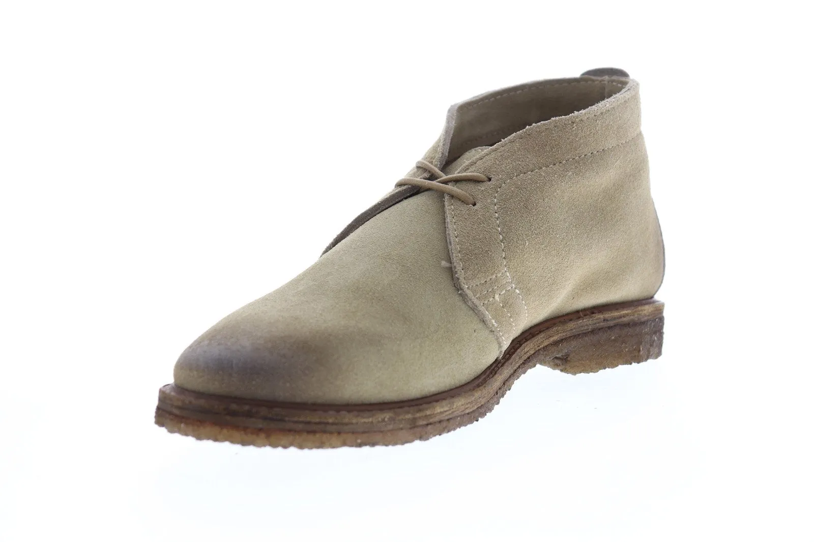 Frye Carter Chukka 87942 Mens Beige Tan Suede Lace Up Chukkas Boots