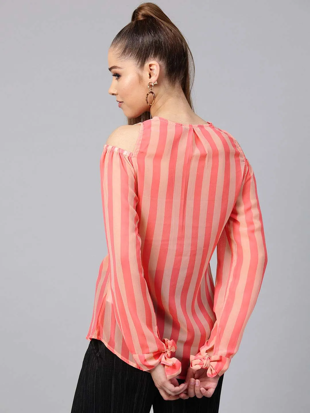 Full Sleeve Cold Shoulder Top