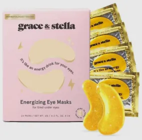 24 Pairs Gold Eye Masks for Energizing