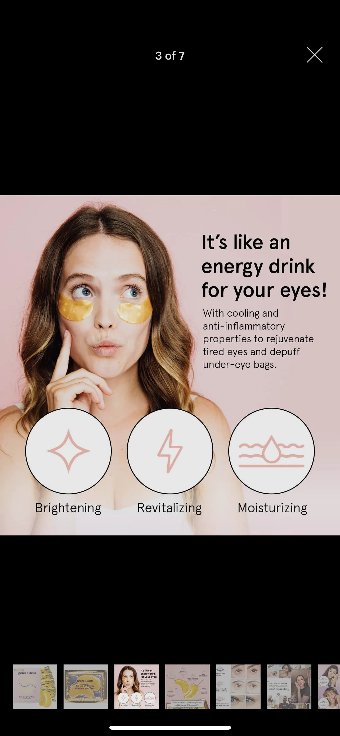 24 Pairs Gold Eye Masks for Energizing