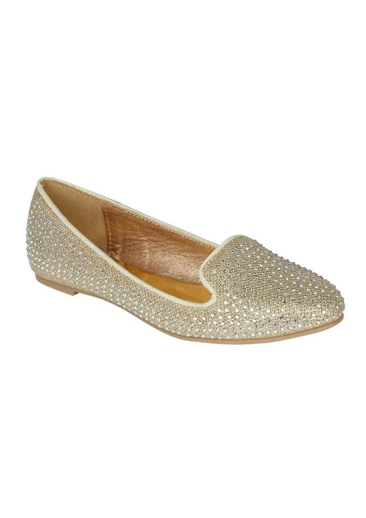 Gold Flat Shoes