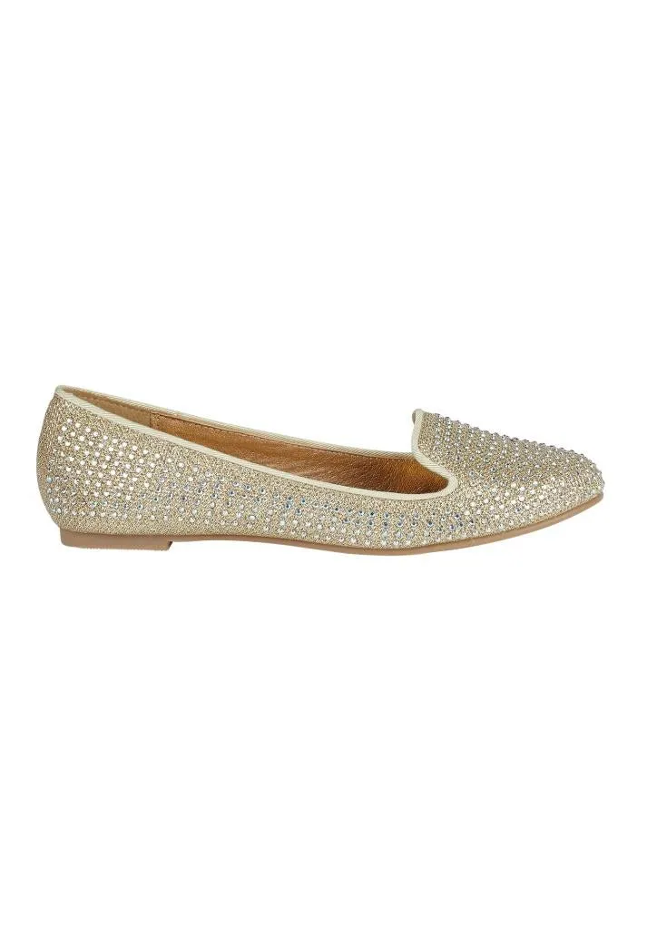 Gold Flat Shoes